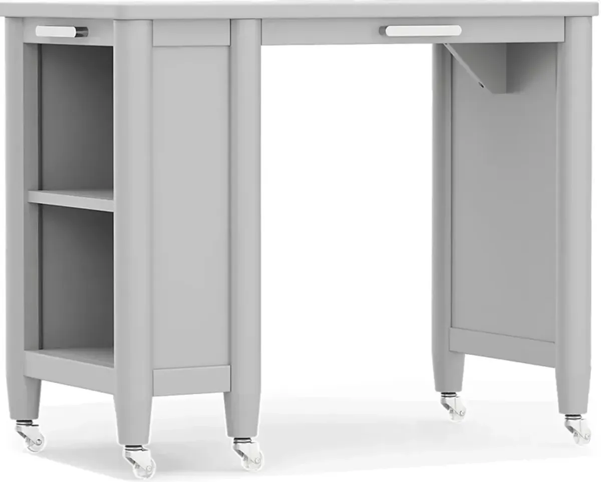 Kids Modern Colors Light Gray Caster Desk