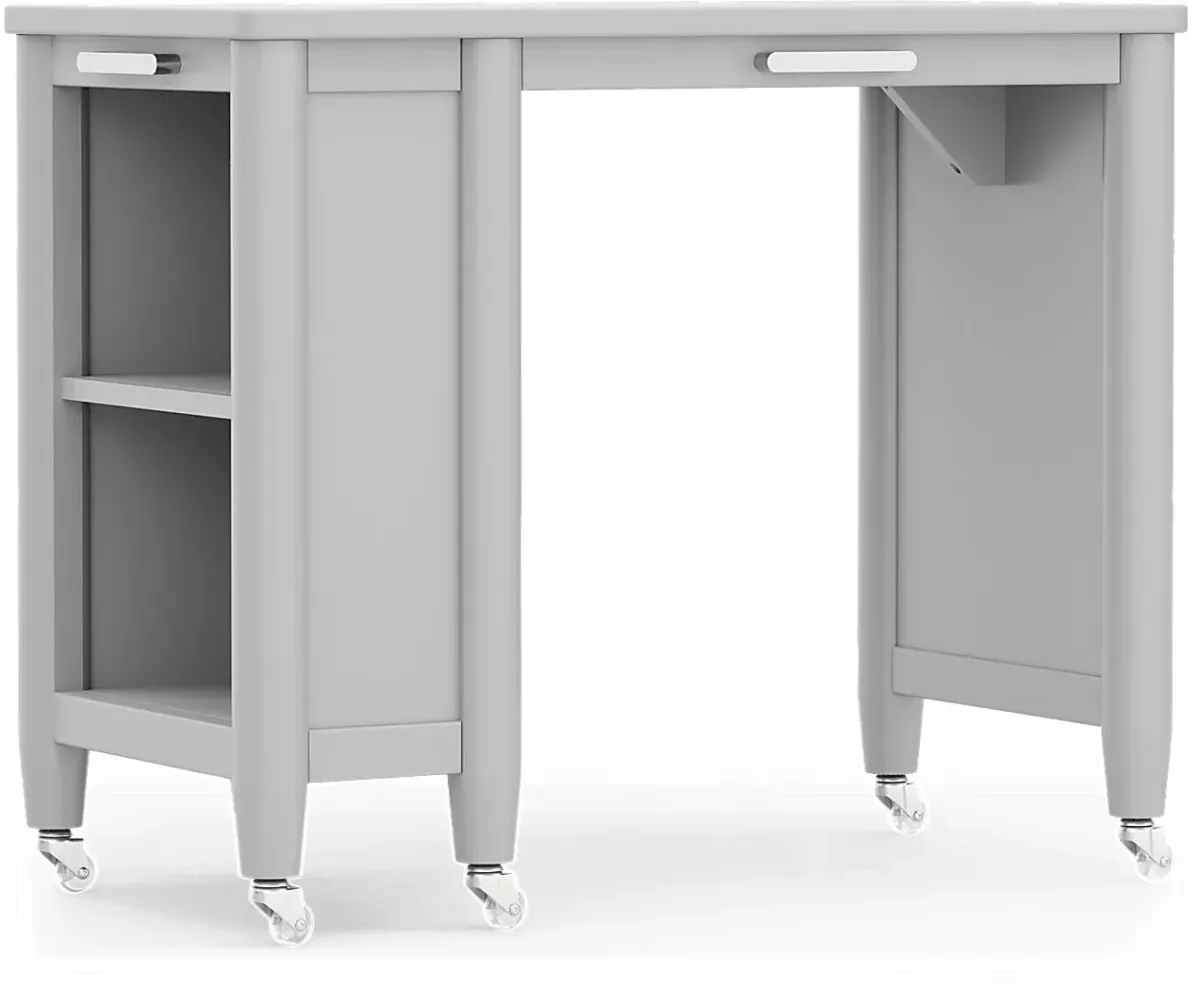Kids Modern Colors Light Gray Caster Desk
