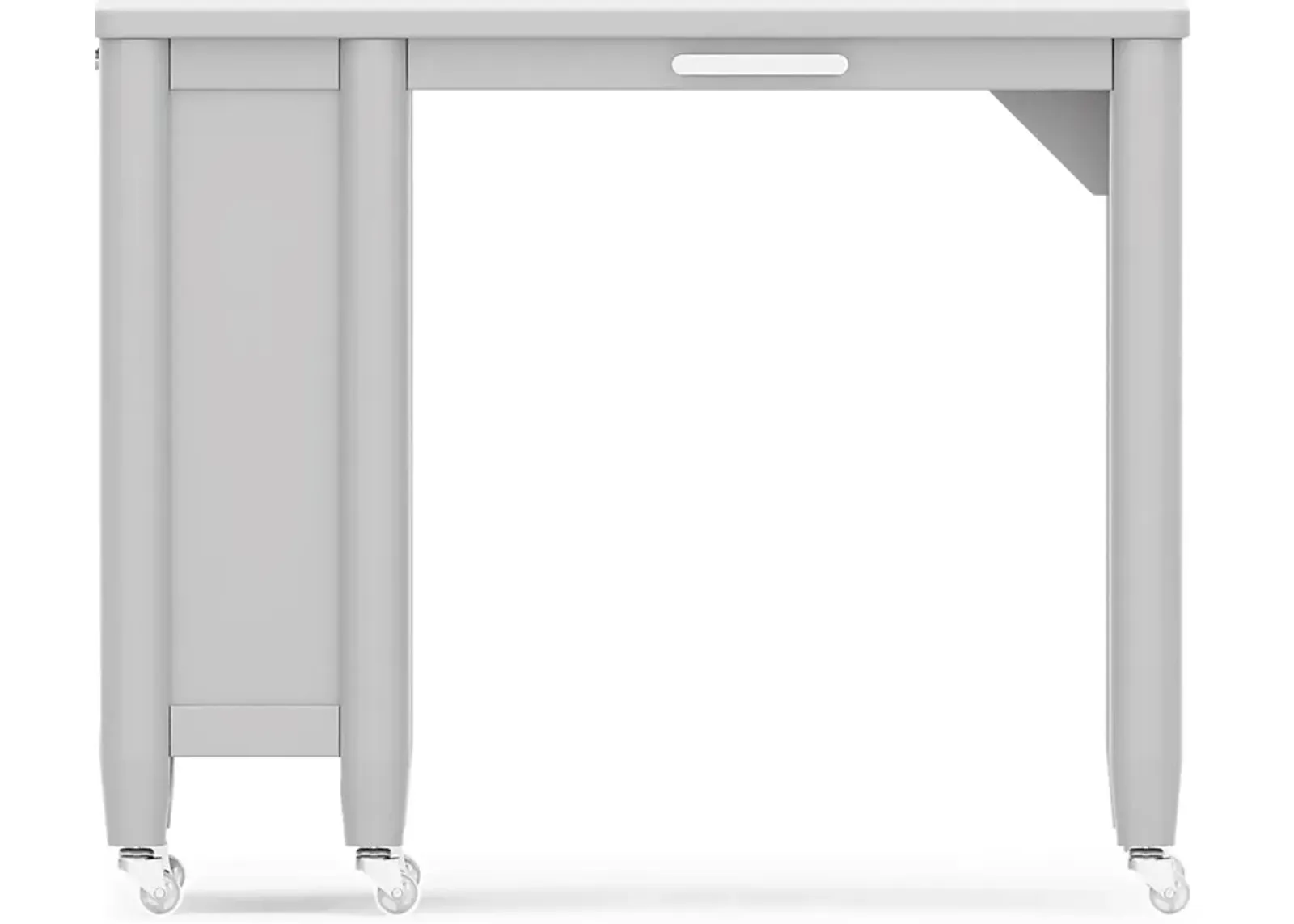 Kids Modern Colors Light Gray Caster Desk