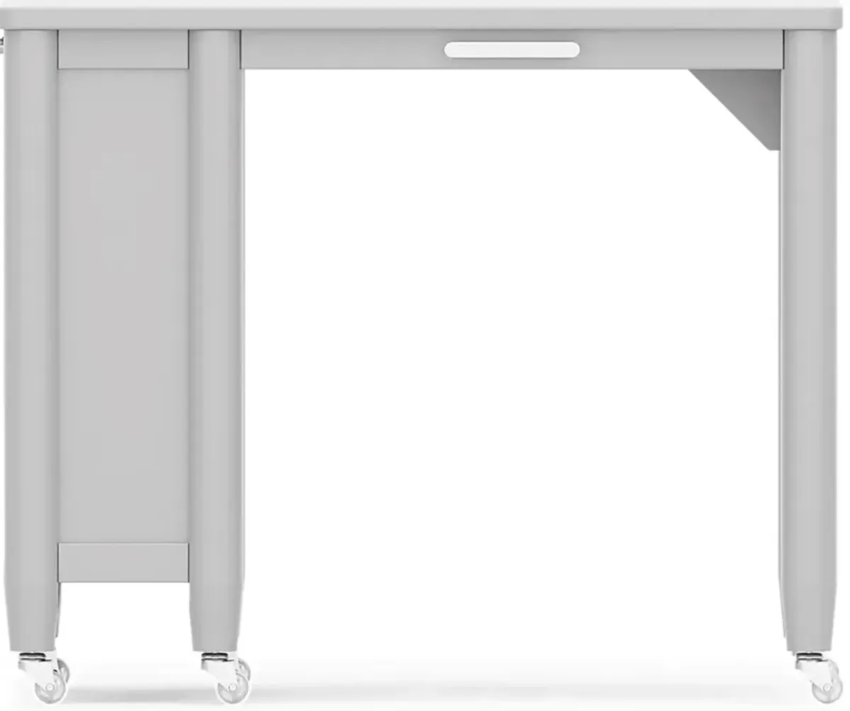 Kids Modern Colors Light Gray Caster Desk