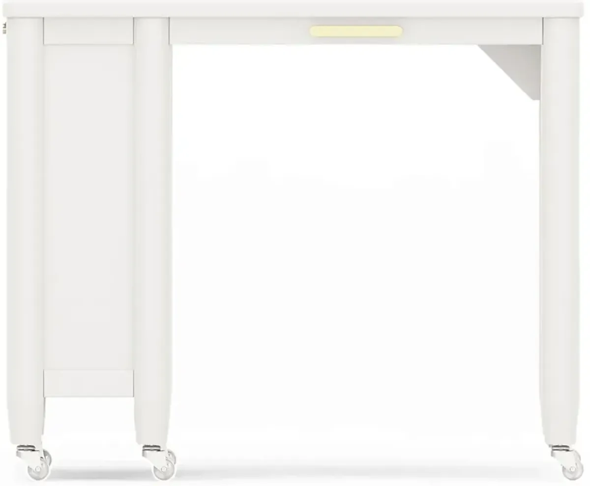 Kids Modern Colors White Caster Desk