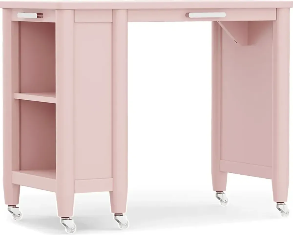 Kids Modern Colors Pink Caster Desk