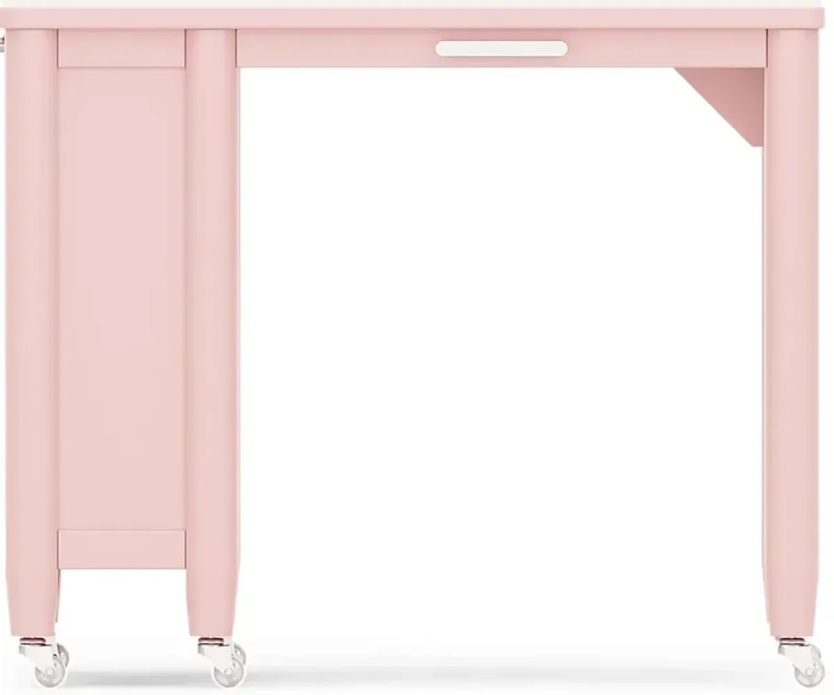 Kids Modern Colors Pink Caster Desk