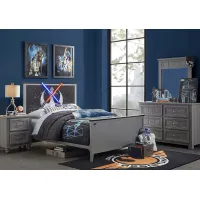 Kids Star Wars Lightsaber&trade; Gray 3 Pc Twin Panel Bed
