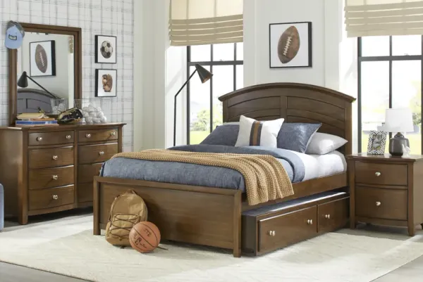 Kids Santa Cruz Brown Cherry Full Panel Bedroom