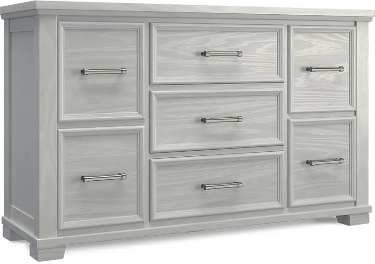 Kids Canyon Lake Ash Gray 5 Pc Twin Bookcase Bedroom with Storage Side Rail