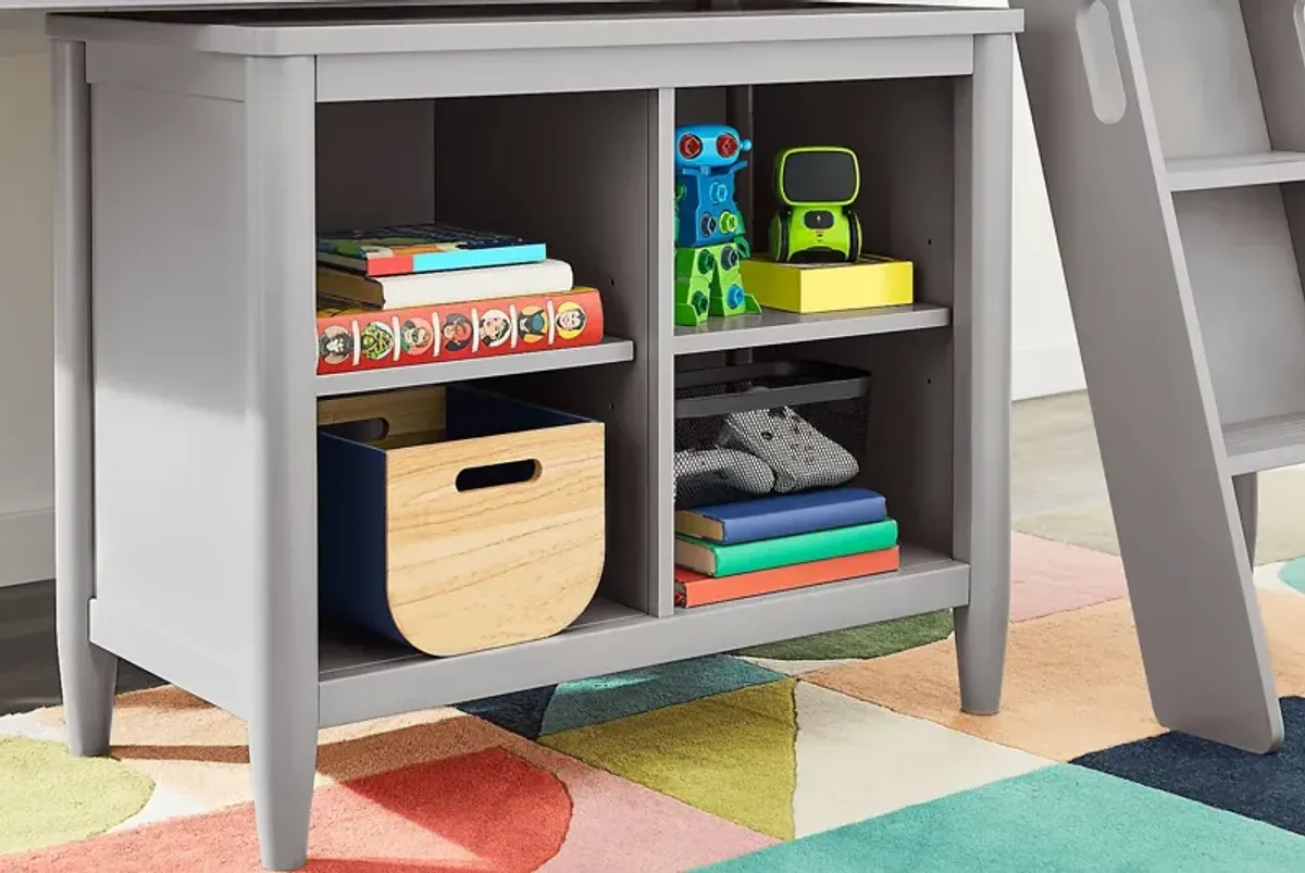 Kids Modern Colors Light Gray 37"" Bookcase