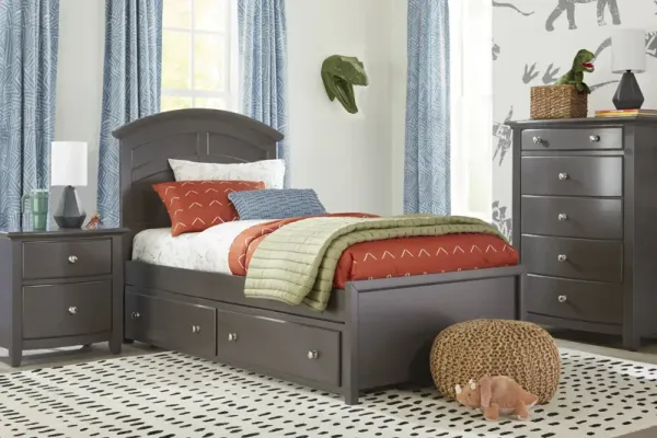 Kids Santa Cruz Gray Twin Panel Bedroom