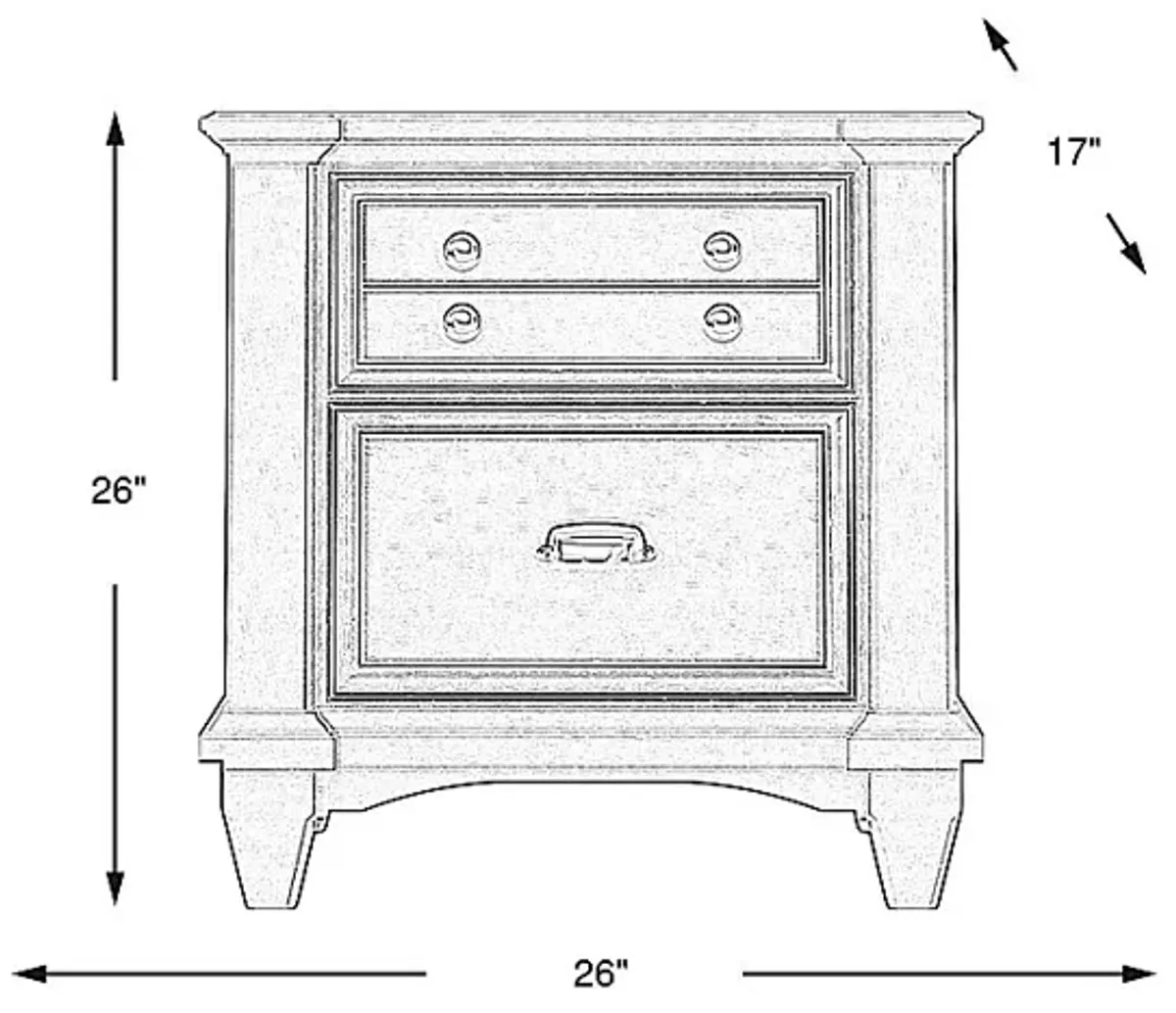 Kids Hilton Head Gray Nightstand