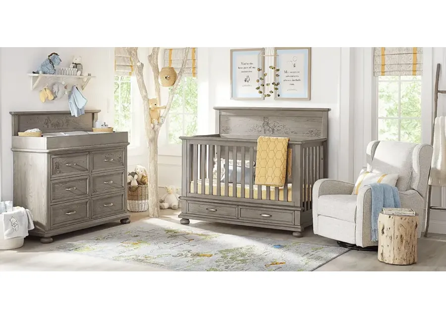 Disney Baby Woodland Adventures with Winnie the Pooh Classic Gray 4 Pc Nursery