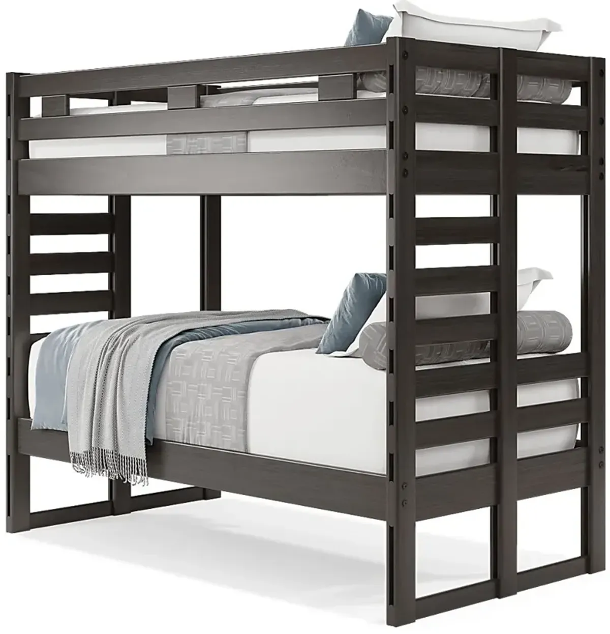 Kids Creekside 2.0 Charcoal Twin/Twin Bunk Bed