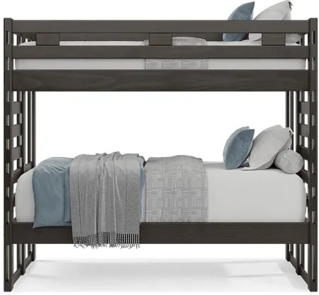 Kids Creekside 2.0 Charcoal Twin/Twin Bunk Bed