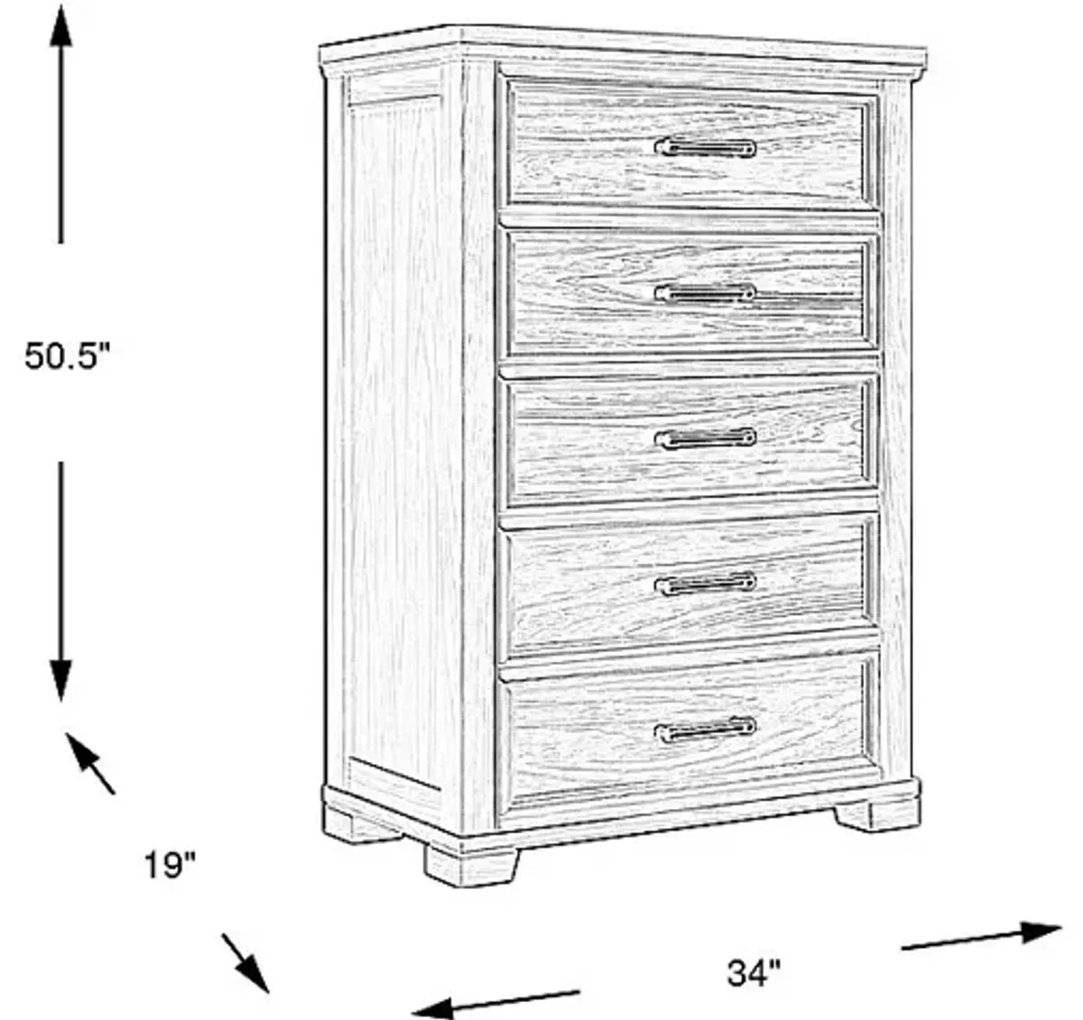 Kids Canyon Lake Ash Gray Chest