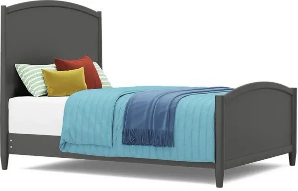 Kids Modern Colors Iron Ore Queen Panel Bed