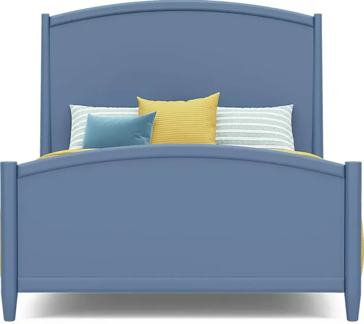 Kids Modern Colors Slate Blue Queen Panel Bed