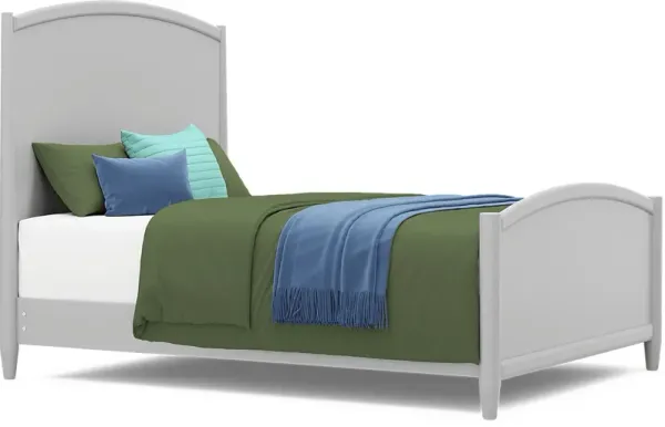 Kids Modern Colors Light Gray Queen Panel Bed