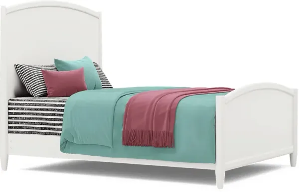 Kids Modern Colors White Queen Panel Bed