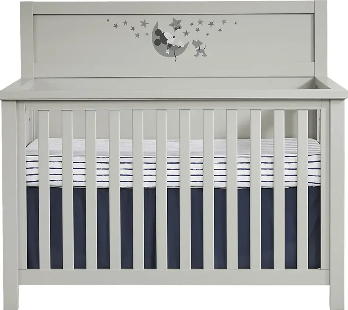 Disney Baby Starry Dreams with Mickey Mouse Gray 5 Pc Nursery with Toddler and Conversion Rails