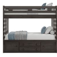 Kids Creekside 2.0 Charcoal Twin/Twin Bunk Bed with Storage Rail
