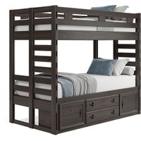Kids Creekside 2.0 Charcoal Twin/Twin Bunk Bed with Storage Rail