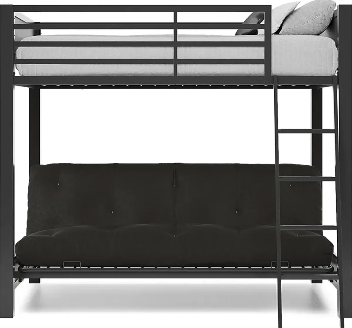 Kids Colefax Avenue Dark Gray Full/Futon Bunk Bed