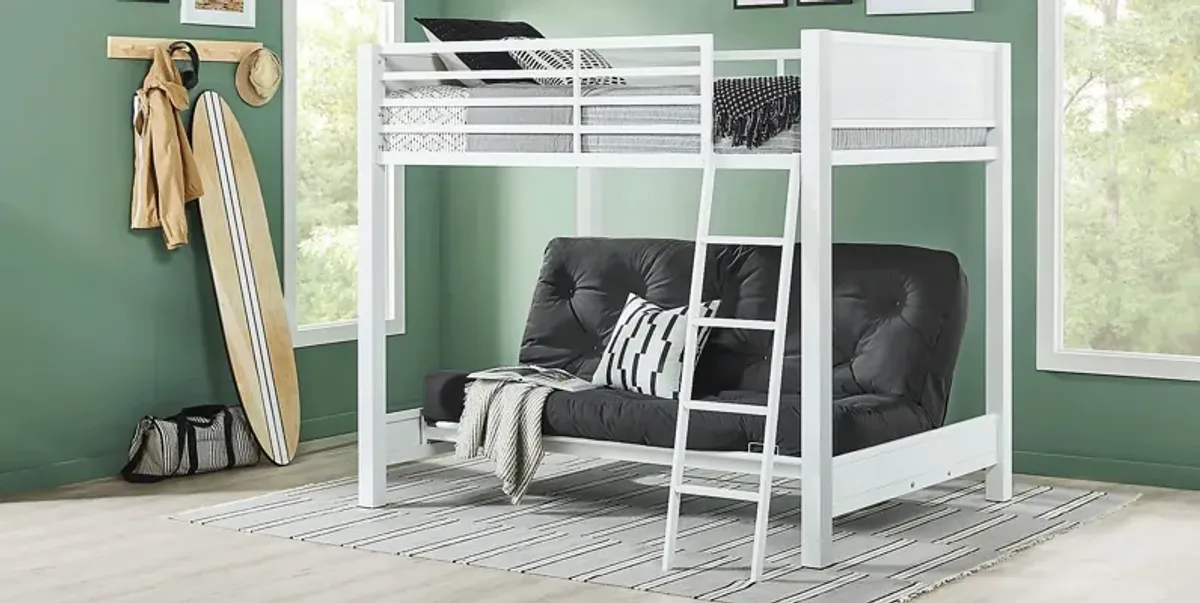 Kids Colefax Avenue White Full/Futon Bunk Bed