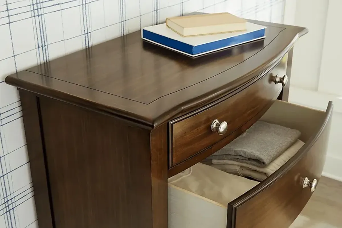 Kids Santa Cruz Brown Cherry Twin/Twin Bunk Bedroom