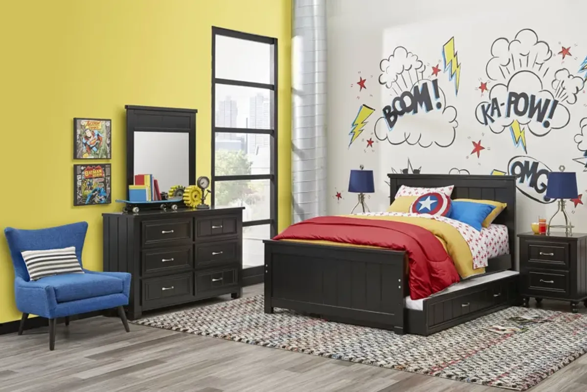 Kids Cottage Colors Black Dresser