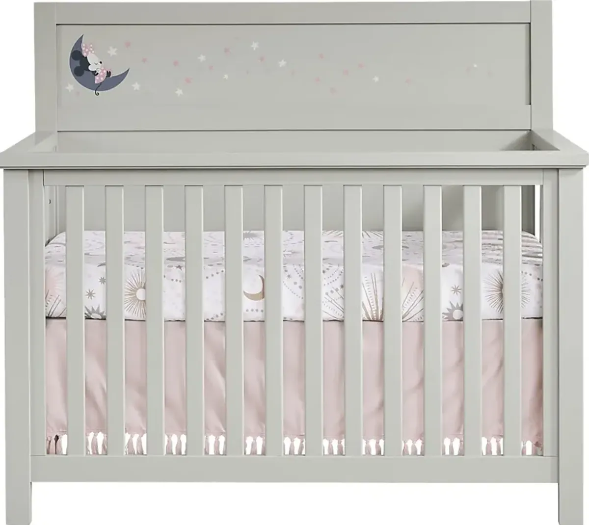 Disney Baby Starry Dreams with Minnie Mouse Gray 5 Pc Nursery with Toddler and Conversion Rails