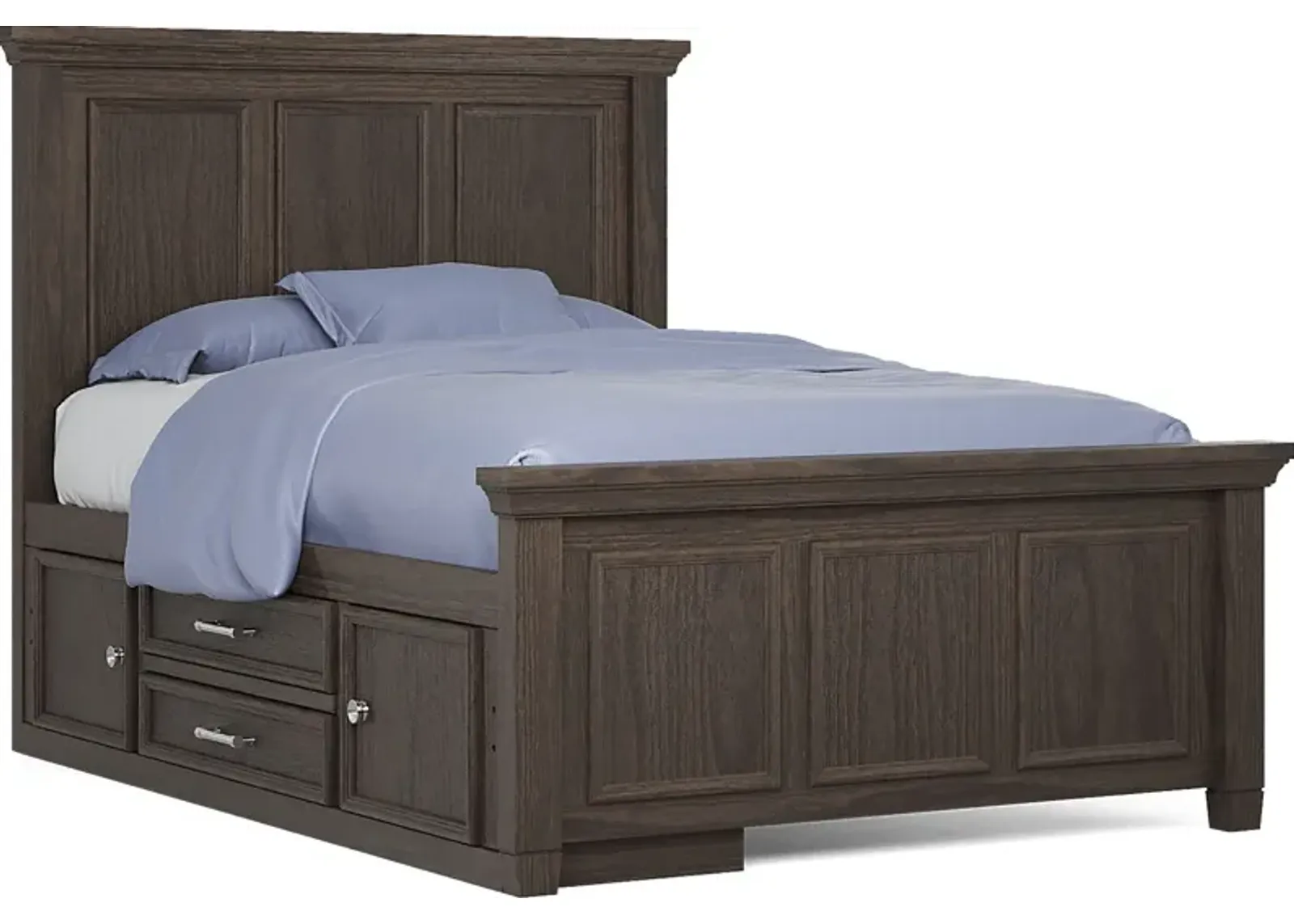 Kids Canyon Lake Java 3 Pc Full Panel Bed with Storage Side Rail