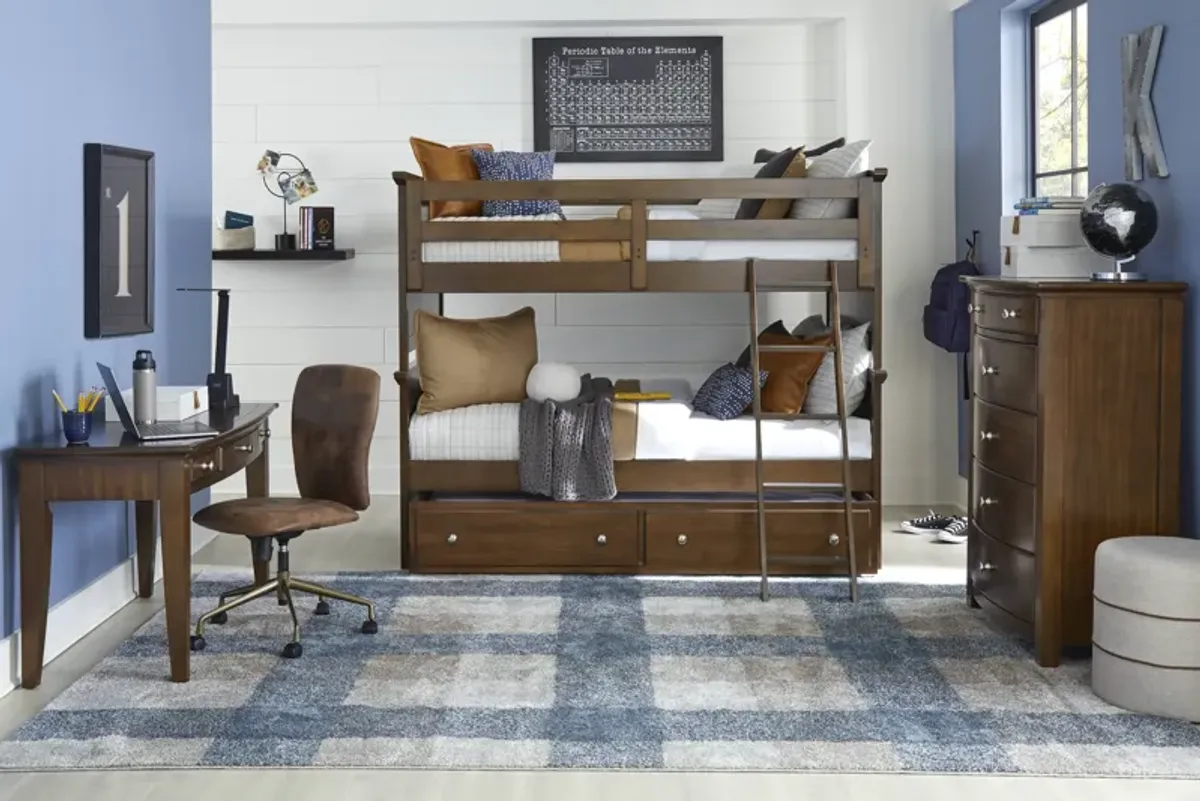 Kids Santa Cruz Brown Cherry Full/Full Bunk Bedroom