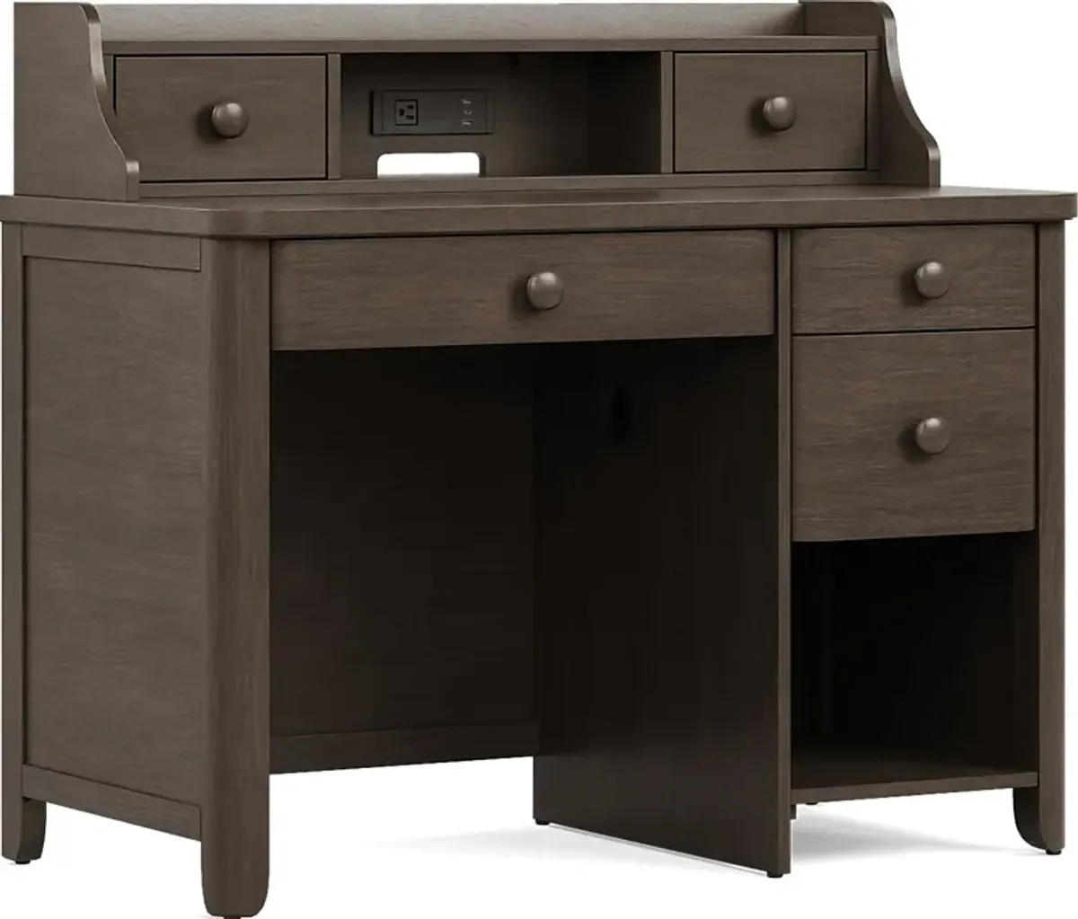 Kids South Bend Brown Cherry Desk and Hutch