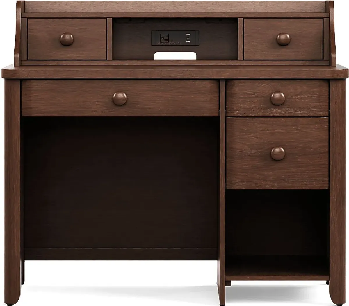 Kids South Bend Brown Cherry Desk and Hutch
