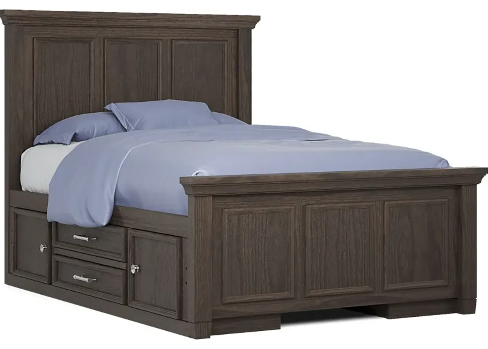 Kids Canyon Lake Java 3 Pc Full Panel Bed with 2 Storage Side Rails