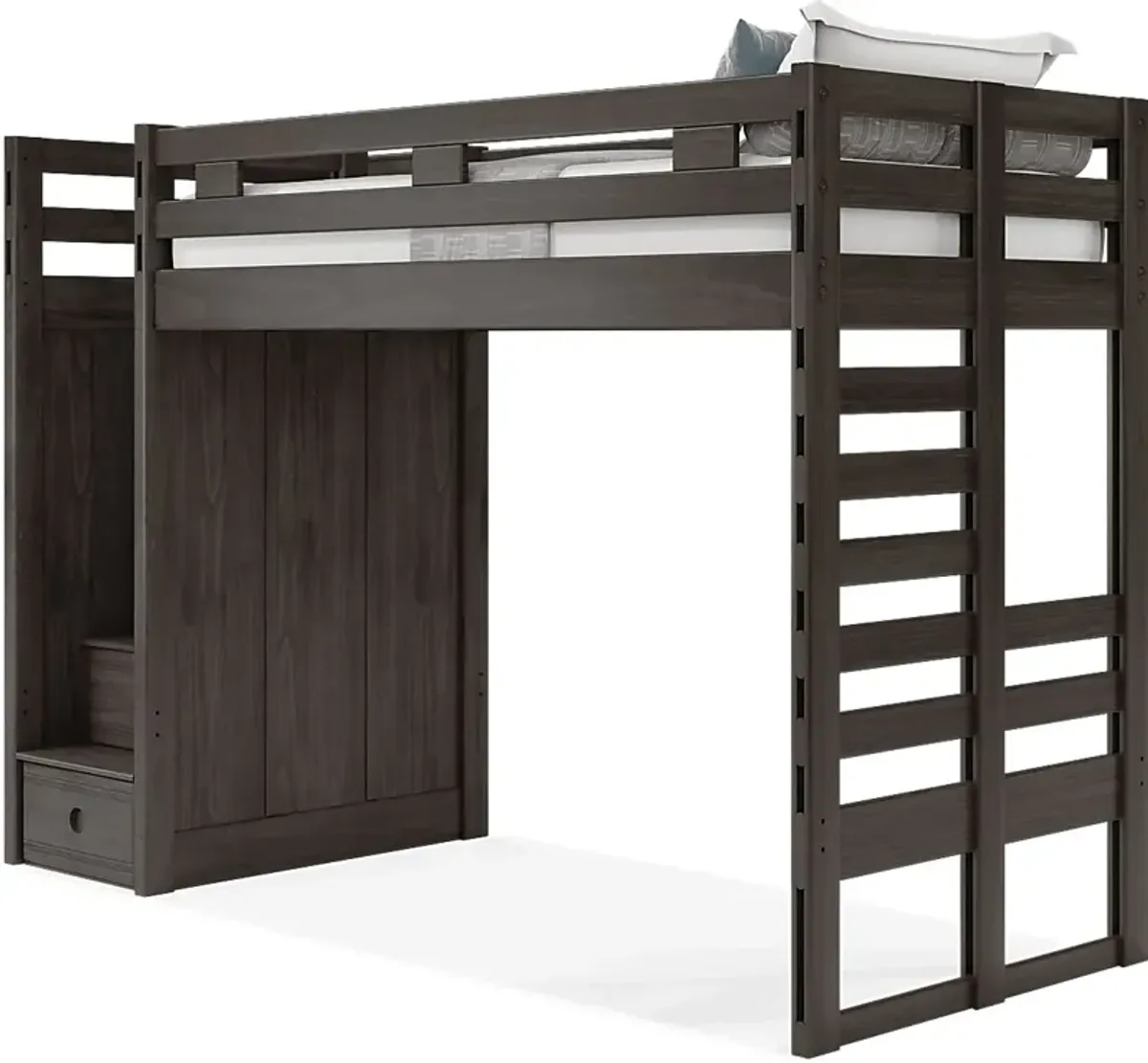 Kids Creekside 2.0 Charcoal Twin Step Loft