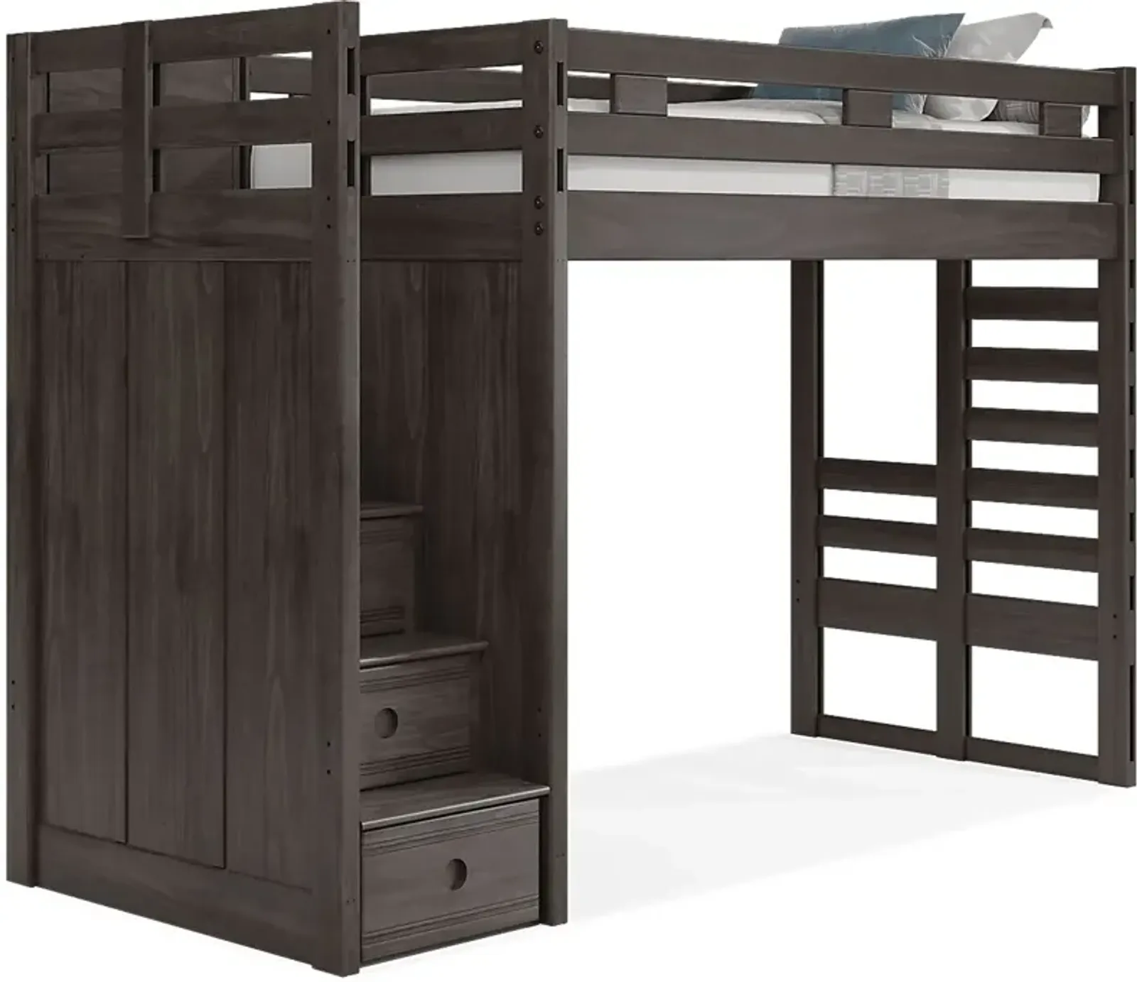 Kids Creekside 2.0 Charcoal Twin Step Loft