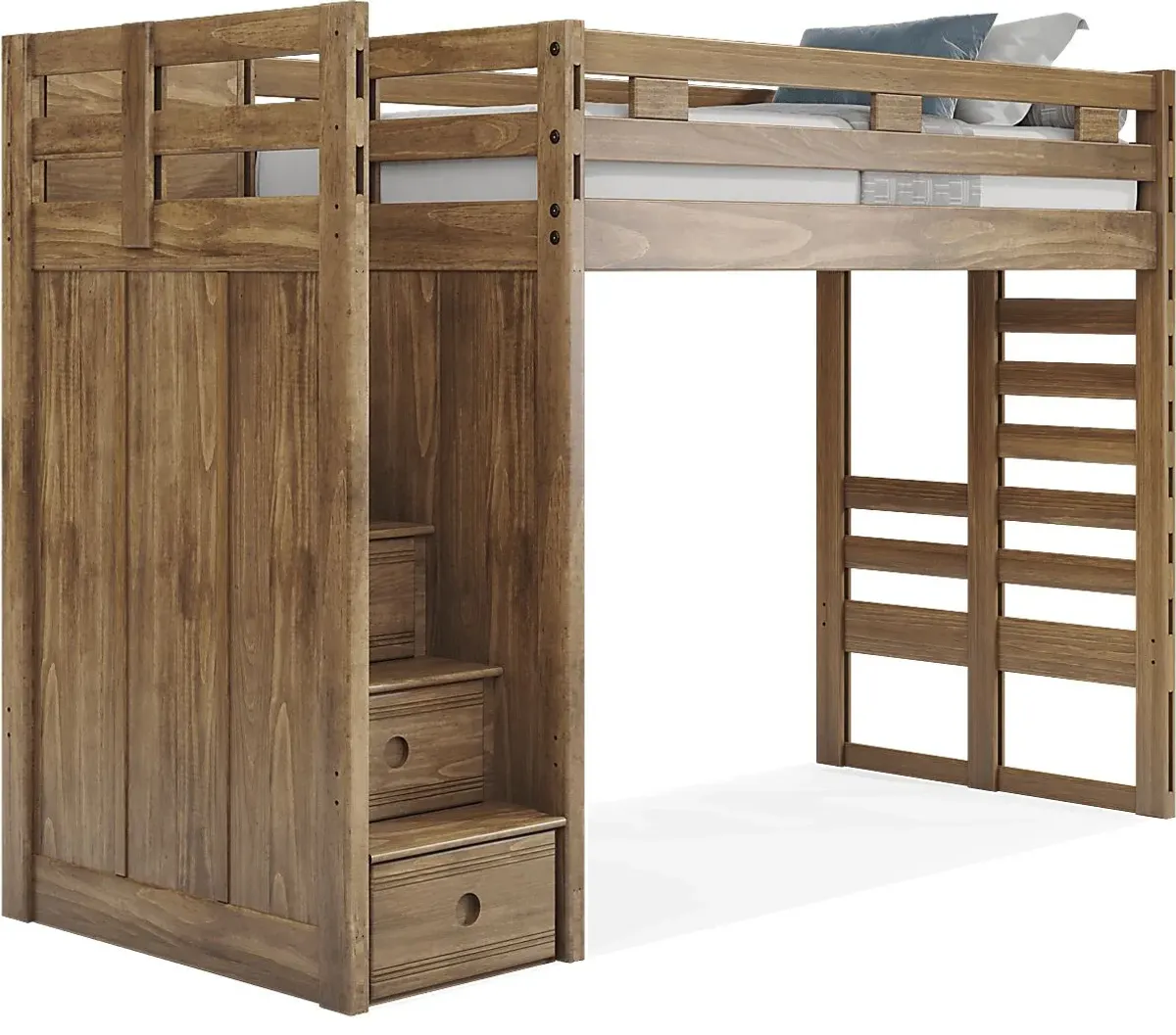 Kids Creekside 2.0 Chestnut Twin Step Loft
