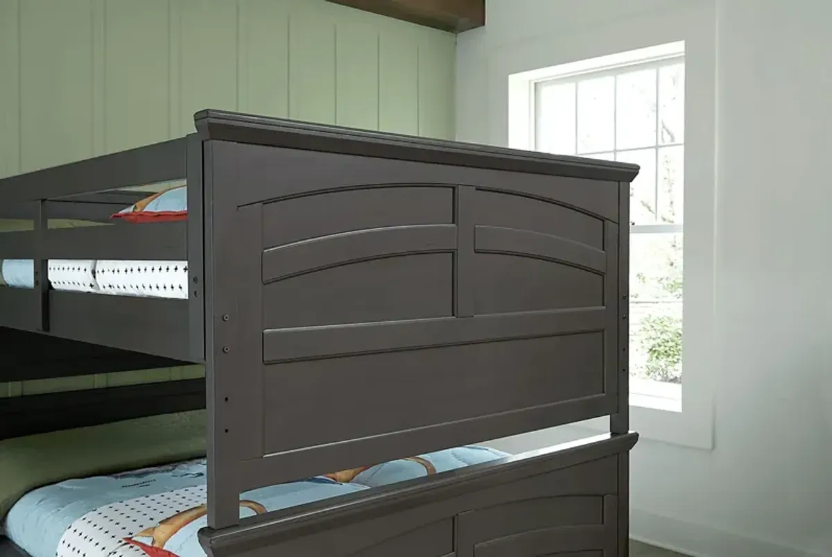 Kids Santa Cruz Gray Full/Full Bunk Bed