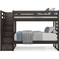 Kids Creekside 2.0 Charcoal Twin/Twin Step Bunk Bed