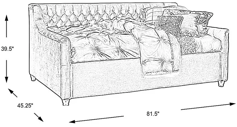 Alena Champagne 3 Pc Twin Daybed