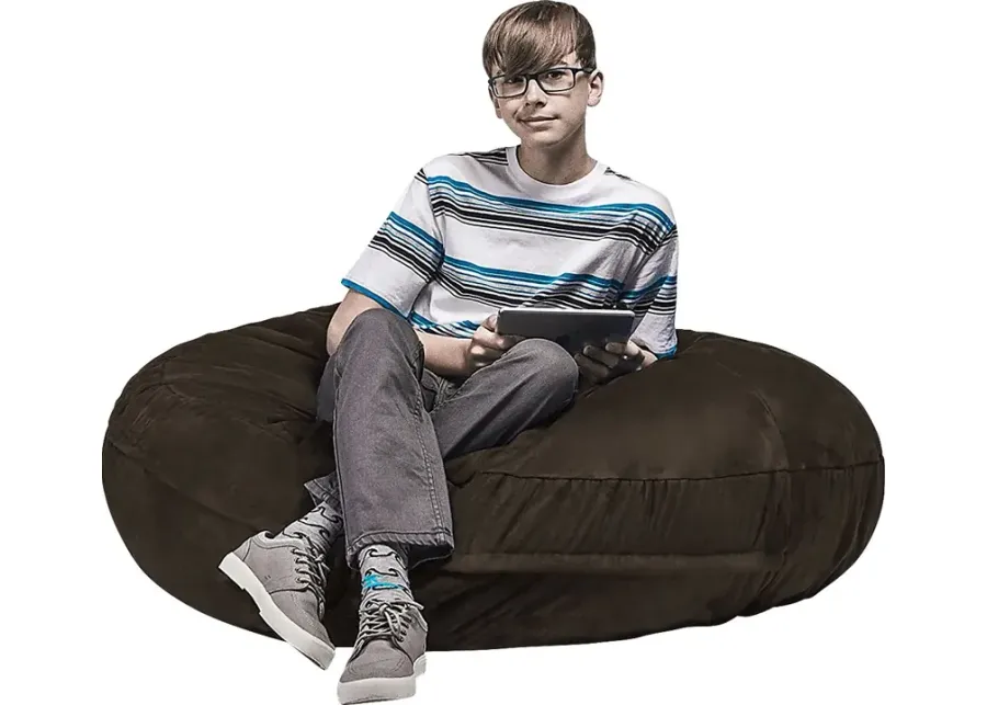 Kids Calix Brown Bean Bag Chair