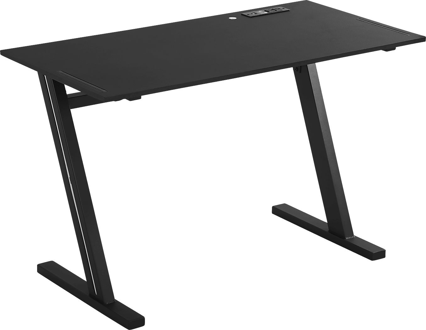 Carbon Optix Black Computer Desk with LED Lights