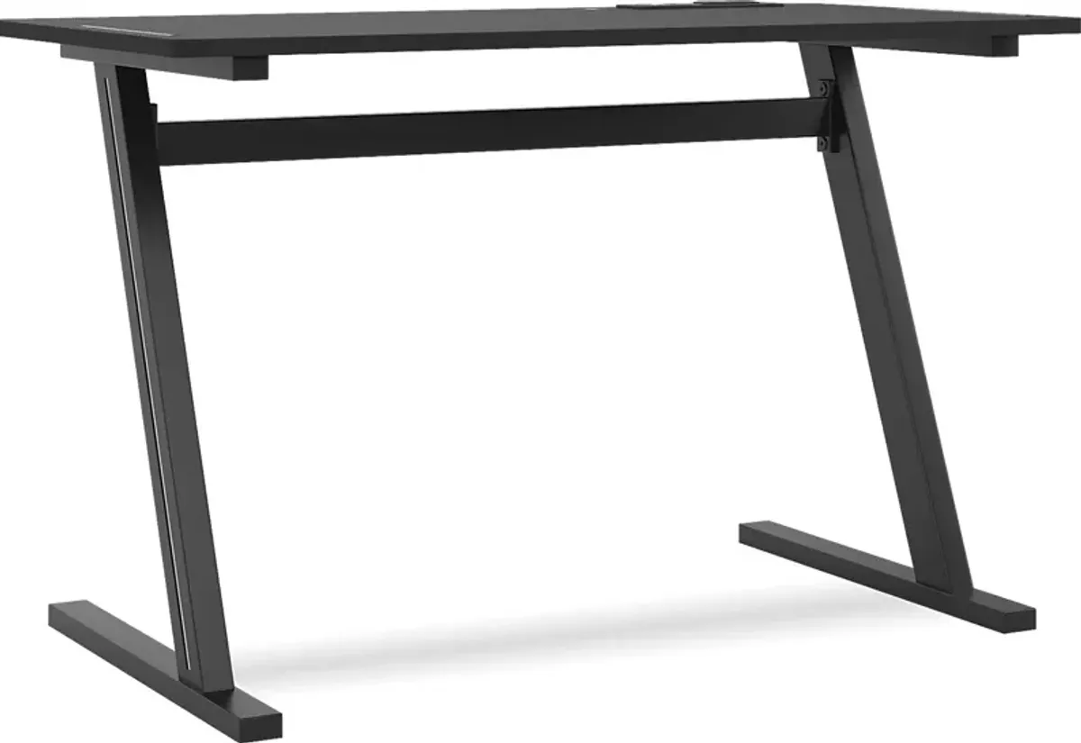 Kids Carbon Optix Black Computer Desk with LED Lights