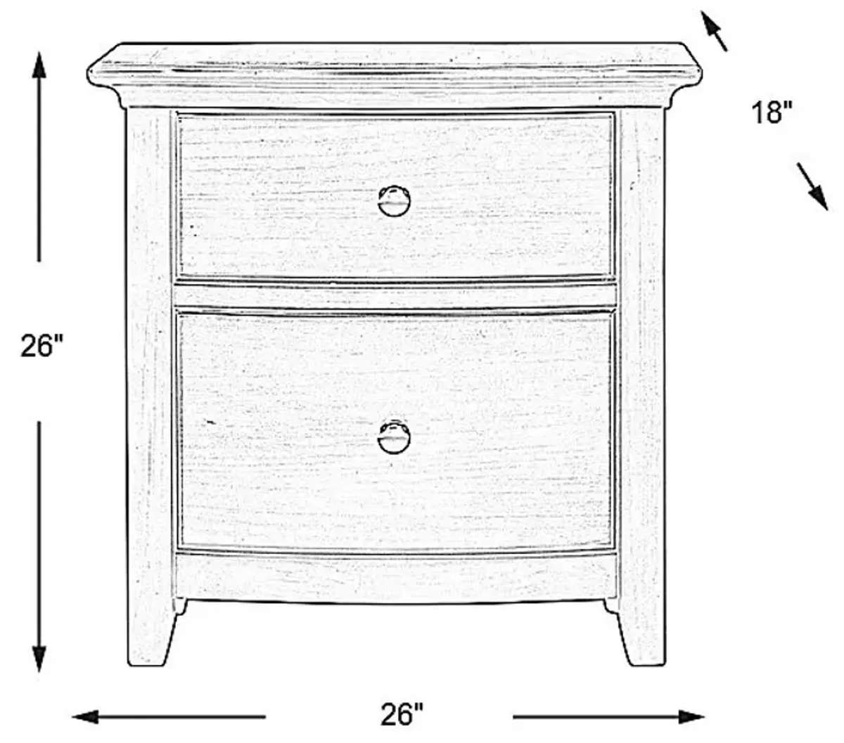 Kids Santa Cruz Brown Cherry Nightstand