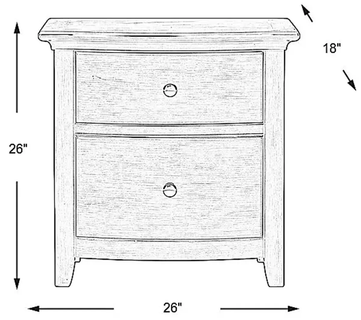 Kids Santa Cruz Gray Nightstand