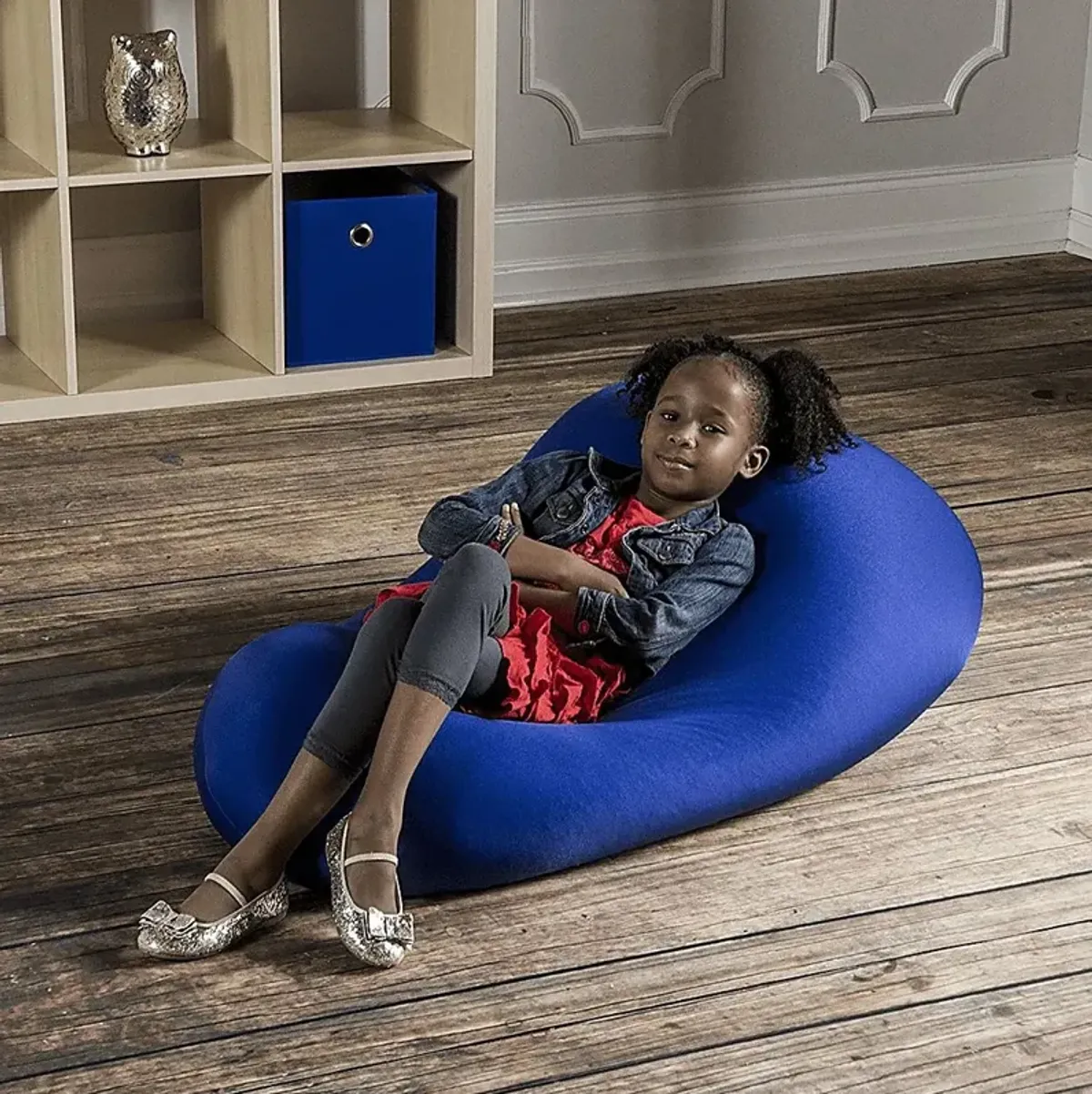 Kids Cloud Nest Small Blue Bean Bag Chair