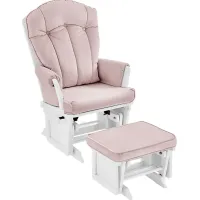 Baby Cache Vanya Pink Glider and Ottoman