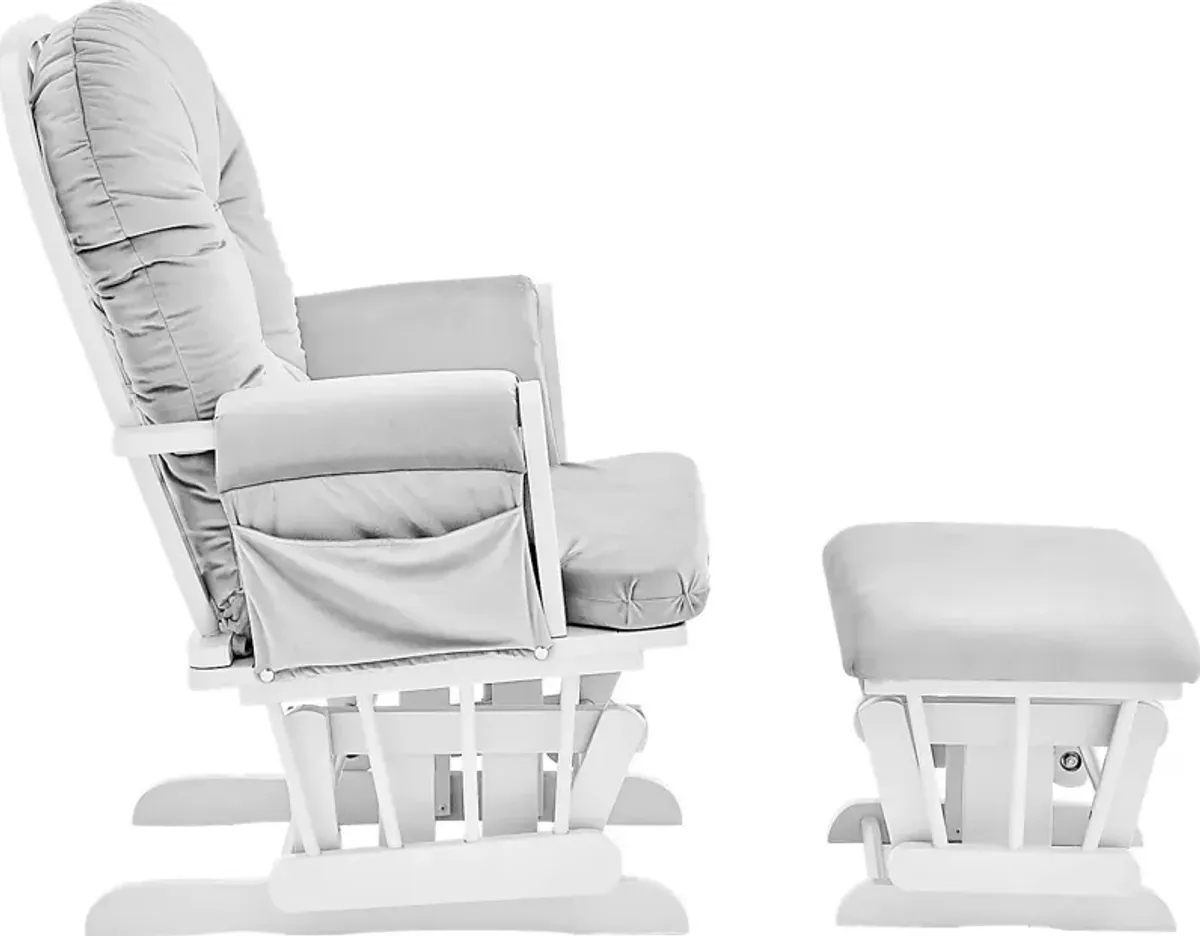Nursery Coletta Light Gray Glider and Ottoman