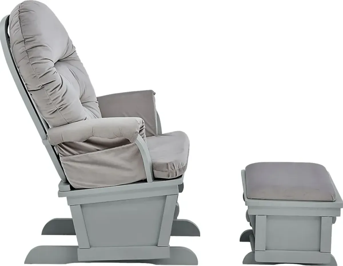 Nursery Faolan Dark Gray Glider and Ottoman