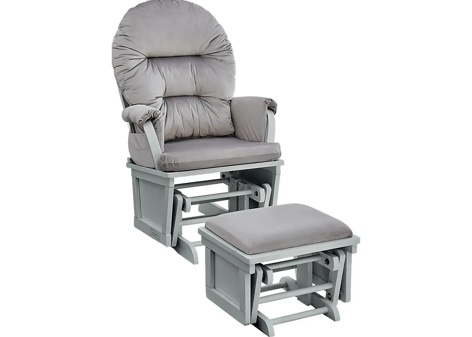 Baby Cache Faolan Light Gray Glider and Ottoman